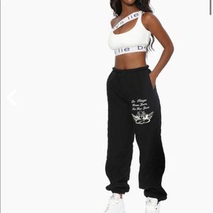 Boys Lie For Love Quilt Black Sweatpants/Joggers. Size XL. New